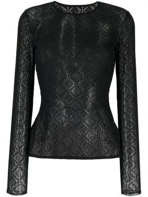 Jacquard mesh top Marine Serre schwarz