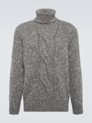 Kašmira džemperis ar augstu apkakli Brunello Cucinelli pelēks