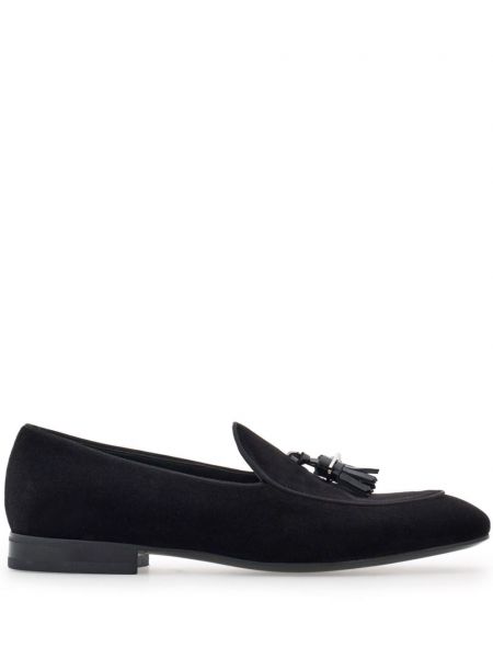 Pantofi loafer de catifea Ferragamo negru