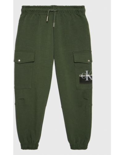 Calvin Klein Jeans Melegítő alsó IB0IB01358 Zöld Regular Fit