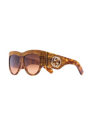 Gafas de sol oversized de cristal Gucci Eyewear marrón