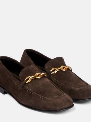 Loafers in pelle scamosciata Jimmy Choo marrone