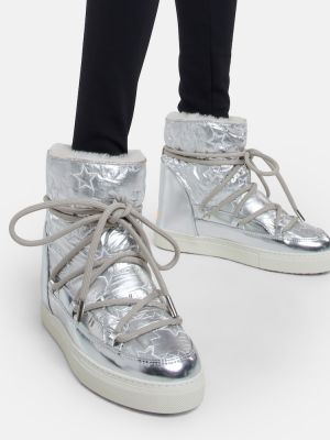 Sněžné boty na klínovém podpatku s hvězdami Inuikii stříbrné