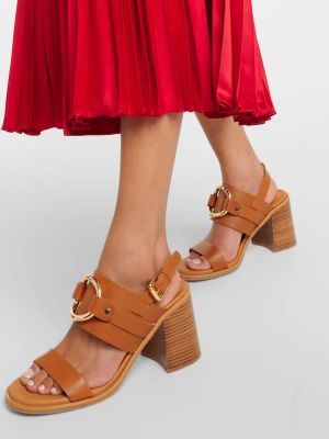 Sandali di pelle See By Chloé marrone