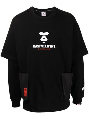 Trykt t-skjorte Aape By *a Bathing Ape® svart