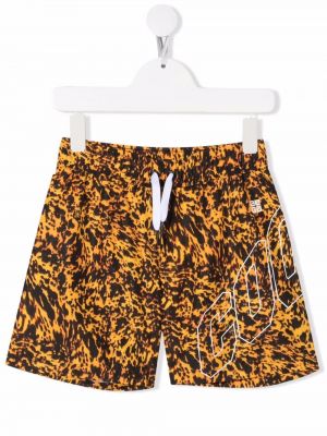 Printti uima-asut tytöille Givenchy Kids keltainen