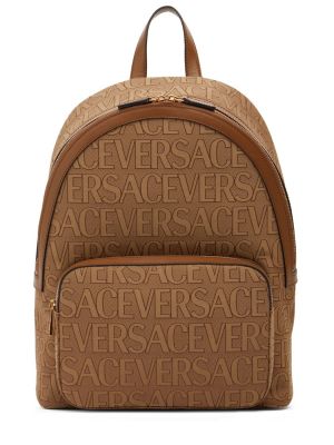 Kožený batoh Versace béžová