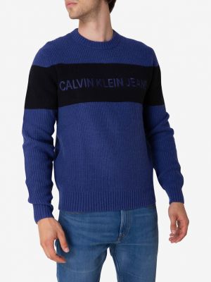 Пуловер Calvin Klein синьо