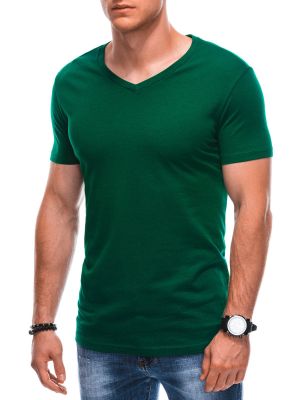 Polo krekls ar v veida izgriezumu Edoti zaļš