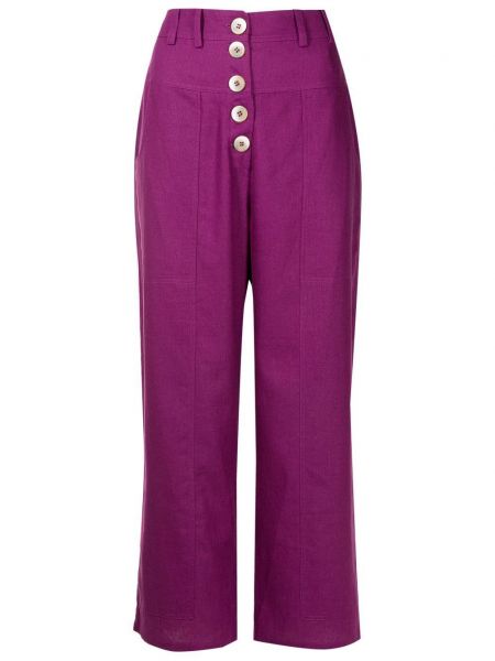 Spodnie na guziki Olympiah fioletowe