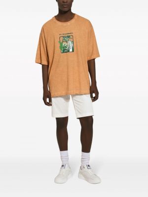 T-shirt aus baumwoll mit print Dolce & Gabbana orange