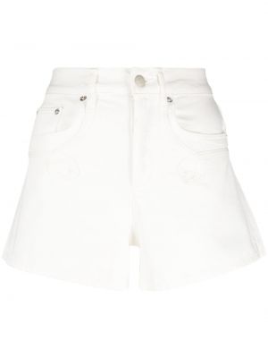 Kratke jeans hlače z vezenjem Maje bela
