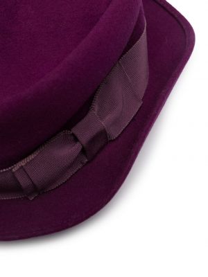 Bonnet avec noeuds en laine Moschino Pre-owned violet
