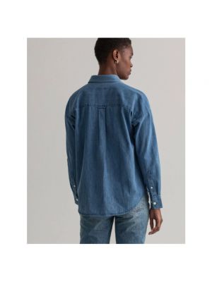 Koszula jeansowa Gant niebieska