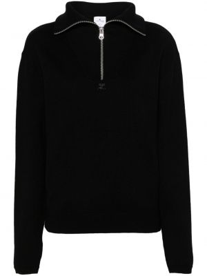 Pullover mit reißverschluss Courreges schwarz