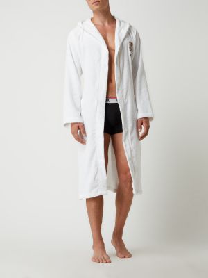 Szlafrok Moschino Swim + Underwear biały