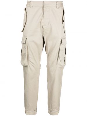 Pantaloni cargo di cotone Dsquared2 beige
