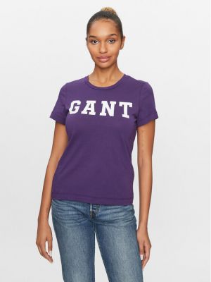 Priliehavé tričko Gant fialová
