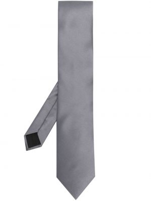 Hedvábná kravata Lanvin šedá
