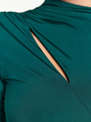 Pletené přiléhavé šaty Trendyol zelené
