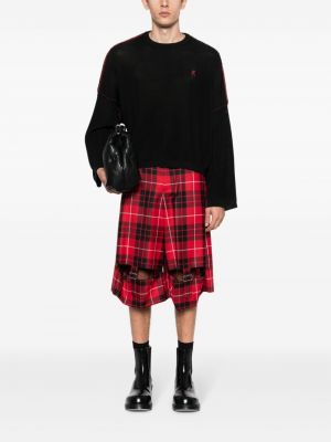 Pantalon chino en laine à carreaux à imprimé Black Comme Des Garçons