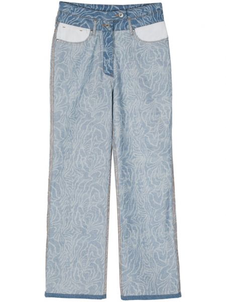 High waist straight jeans ausgestellt mit zebra-muster Sonia Rykiel