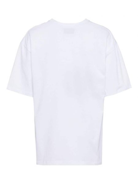 Kokvilnas t-krekls ar apdruku Fiorucci balts