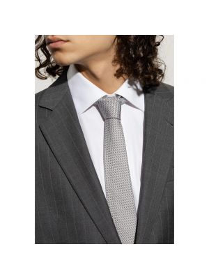 Jedwabny krawat Lanvin szary