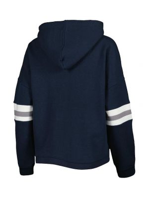 Пуловер с потертостями с капюшоном Pressbox синий