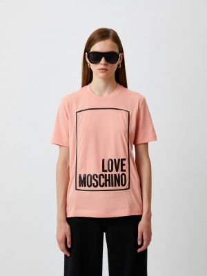 Футболка Love Moschino розовая