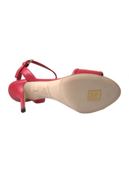 Sandały na obcasie na wysokim obcasie szpilki Dolce And Gabbana czerwone