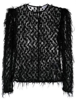 Прозрачна блуза Rodebjer черно