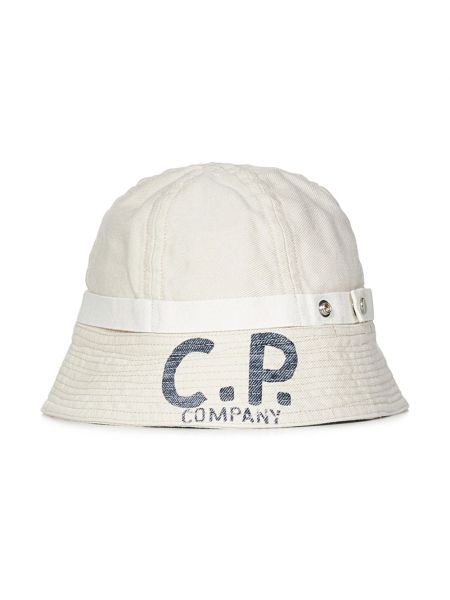 Mütze aus baumwoll mit print C.p. Company weiß