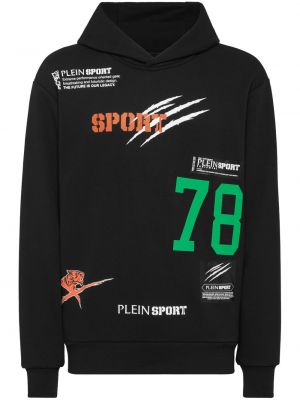 Fleece hoodie Plein Sport schwarz