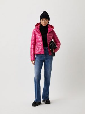 Утепленная демисезонная куртка Patrizia Pepe розовая