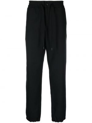 Pantaloni cu picior drept cu imagine Versace Jeans Couture negru
