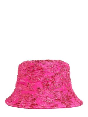 Φλοράλ σκούφος ζακάρ Valentino Garavani ροζ