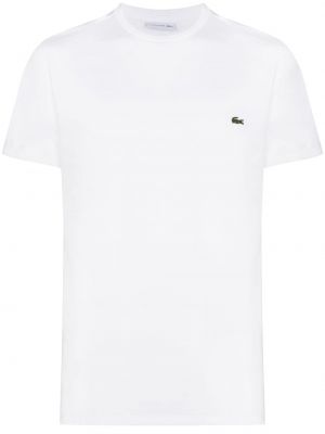 T-shirt brodé Lacoste blanc
