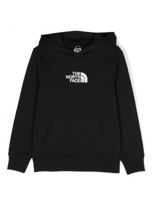 Hoodie med broderi för tjejer The North Face Kids svart