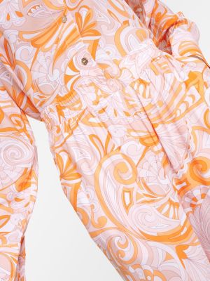 Laza szabású nadrág nyomtatás Melissa Odabash narancsszínű