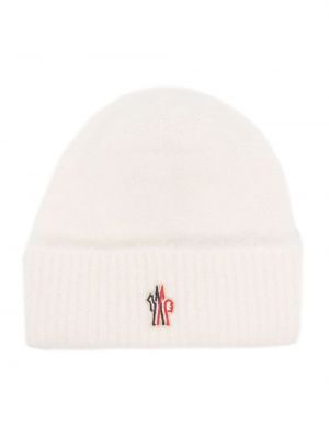 Плетена шапка Moncler Grenoble бяло