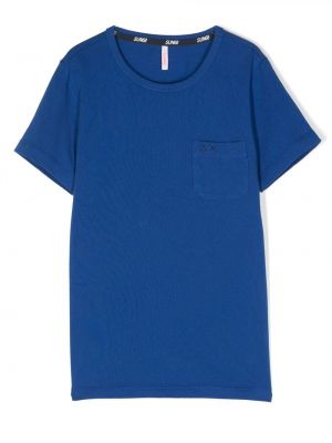 T-shirt ricamato Sun 68 blu