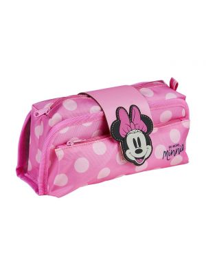 Kozmetikai táska tépőzáras Minnie rózsaszín