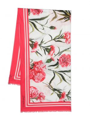 Sciarpa a fiori Dolce & Gabbana rosa