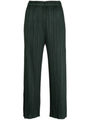 Pantaloni plissettati Pleats Please Issey Miyake verde