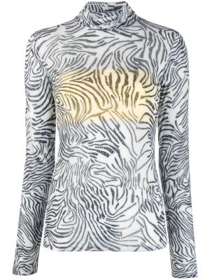 Tričko s potlačou so vzorom zebry Patrizia Pepe