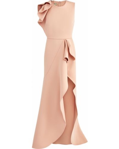 Вечернее платье пудровое Elie Saab, коричневое