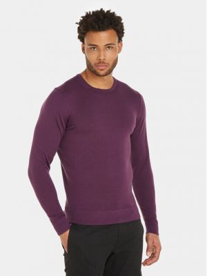 Priliehavý sveter Calvin Klein fialová
