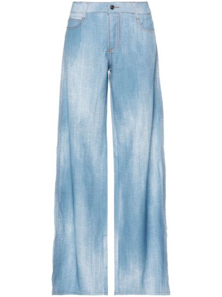 Ravne hlače Ermanno Scervino modra