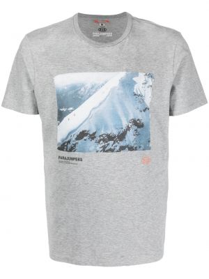 T-shirt aus baumwoll mit print Parajumpers grau